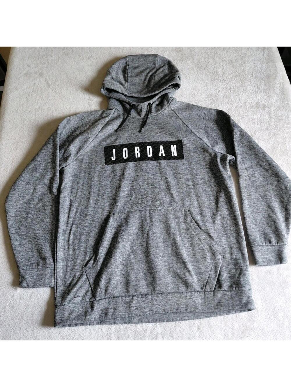 Jordan 23 Hoodie Alpha Therma Mens XL Gray Fleece Pullover